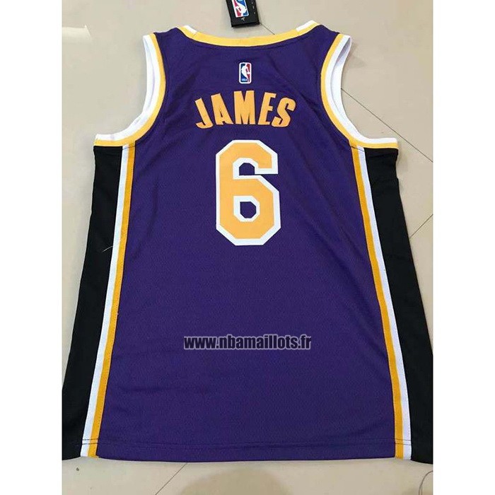 Maillot Los Angeles Lakers LeBron James NO 6 Statement 2021-22 Volet